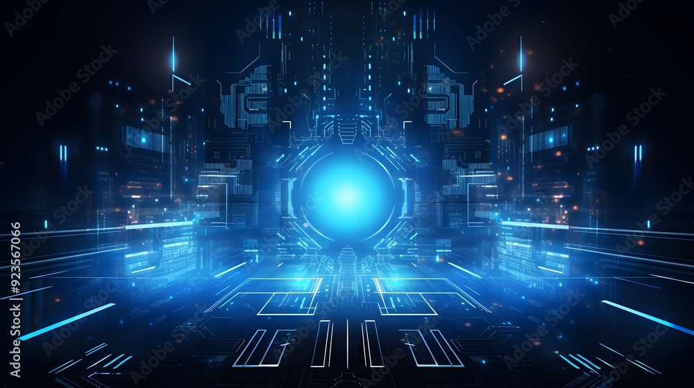 Poster abstract technology background hi-tech communication concept futuristic digital innovation backgroun