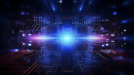 Obraz premium Abstract technology background Hi-tech communication concept futuristic digital innovation background vector illustration