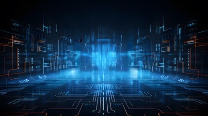 Obraz premium Abstract technology background Hi-tech communication concept futuristic digital innovation background vector illustration