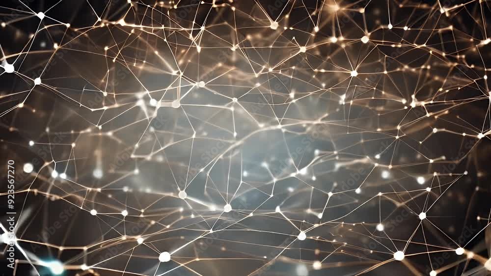 Poster 4k resolution motion abstract background polygon and line connect to dot background for business sci