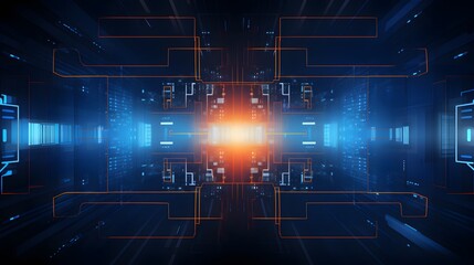 Obraz premium Abstract technology background Hi-tech communication concept futuristic digital innovation background vector illustration