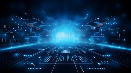 Obraz premium Abstract technology background Hi-tech communication concept futuristic digital innovation background vector illustration