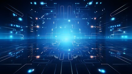 Obraz premium Abstract technology background Hi-tech communication concept futuristic digital innovation background vector illustration