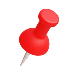 Red Map pin pointer. Modern and clean design. 3D render maps pin
