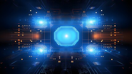 Obraz premium Abstract technology background Hi-tech communication concept futuristic digital innovation background vector illustration