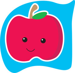 Cute apple with word saying
