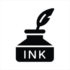 Carefully crafted vector of inkpot in modern style