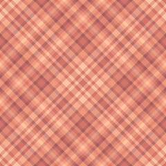 Summertime vector check pattern, softness background texture fabric. Towel tartan plaid textile seamless in red and orange colors.