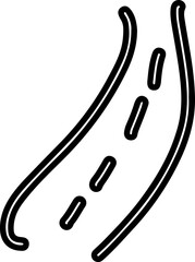 Road Silhouette Vector Hand Drawn