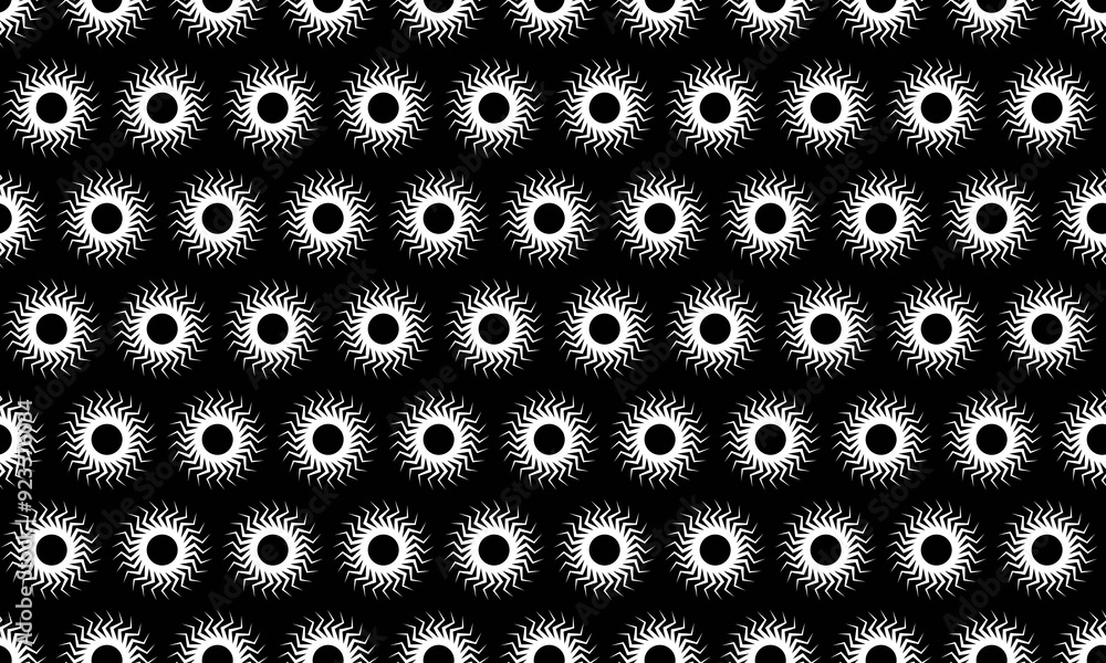 Poster Seamless geometric pattern design. Abstract tech background. Simple vector ornament for web backdrop or fabric, paper print.