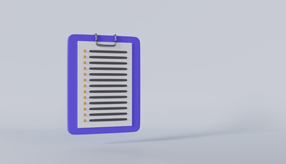 illustration of report checklist ladder icon on clipboard paper for business success website design