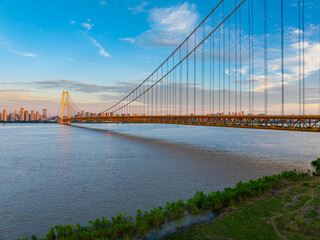 Wuhan Yangsigang Yangtze River Bridge scenery