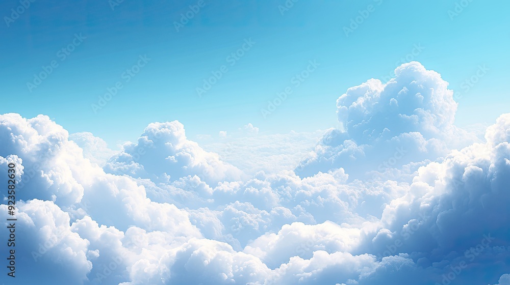 Poster smooth gradient background transitioning from deep blue to light turquoise