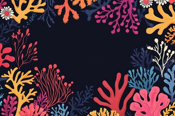 National hispanic heritage month banner with tropical flowers. 