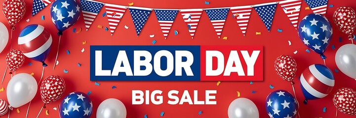 Labor day big sale banner, Happy labor day.