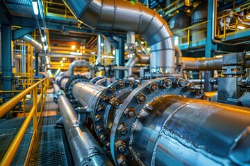 refinery in the factory