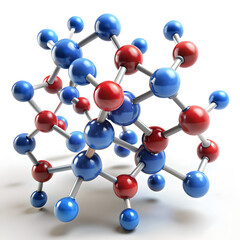 Obraz premium 3D model of a Vitamin C molecule showing its atomic structure and chemical bonds