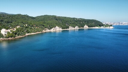 Fototapeta premium Aerial view of Serra da Arrabida