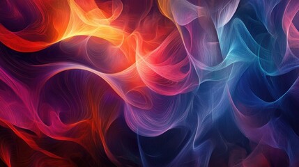 Obraz premium A digital abstract art piece with glowing lines and a futuristic feel, perfect for a modern screen saver