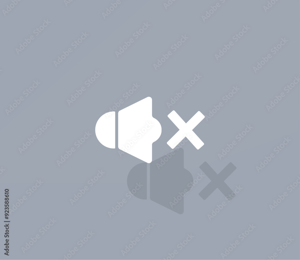 Poster vector icon of white color with shadow on gray background