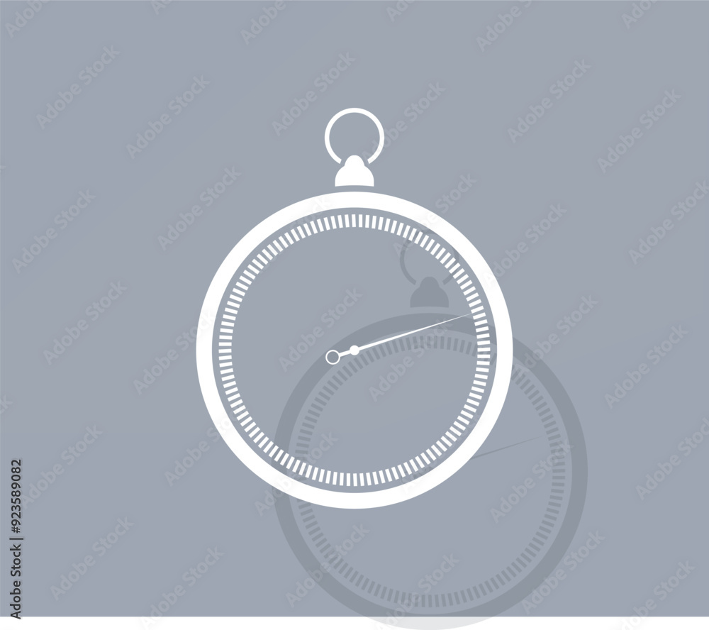Poster vector icon of white color with shadow on gray background