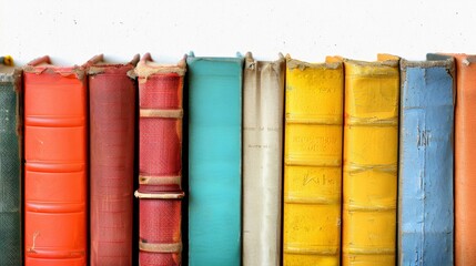 Colorful Education Back to School Background with Vibrant Books for Learning and Academic Inspiration