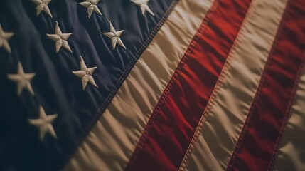 Close-up of American Flag