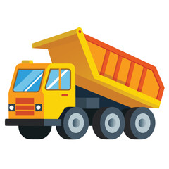 dump truck isolated on white background