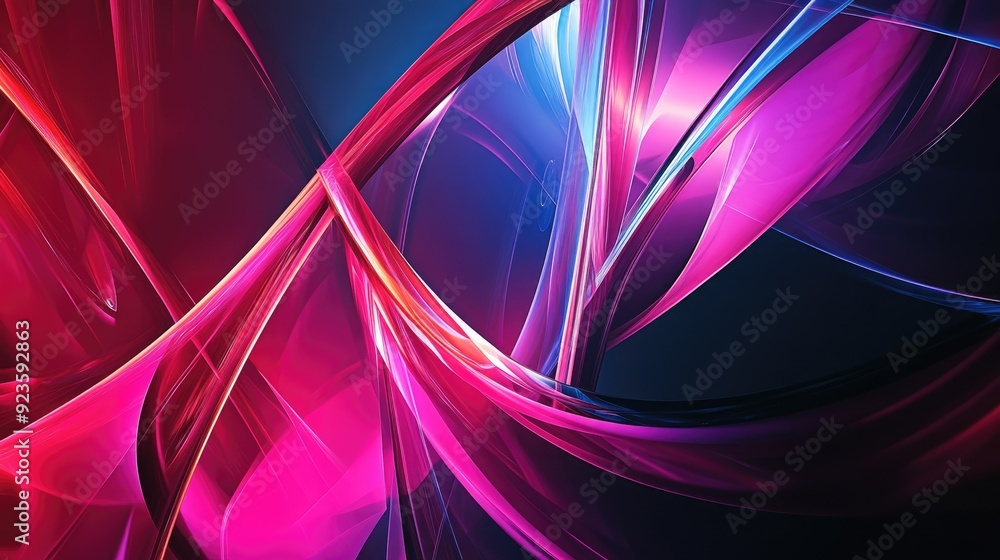 Aufkleber a sleek digital abstract design with glowing lines and shapes, ideal for a high-tech screen saver.
