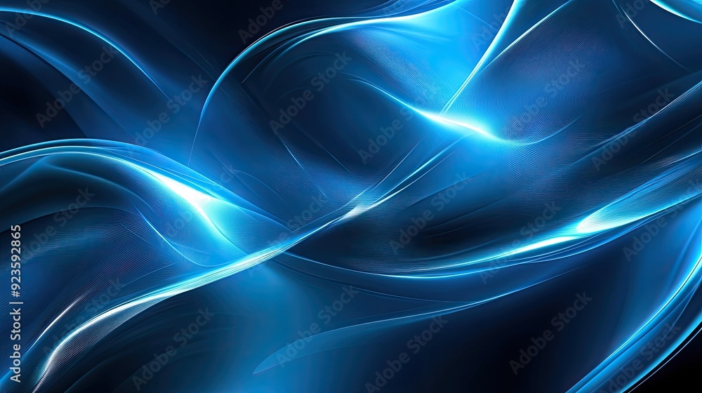 Aufkleber a sleek digital abstract design with glowing lines and shapes, ideal for a high-tech screen saver.
