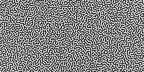 Gradient noise line abstract spread geometric background. Monochrome Turing reaction background. Abstract diffusion pattern with chaotic shapes. Vector illustration