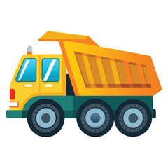 Fototapeta premium dump truck isolated on white background