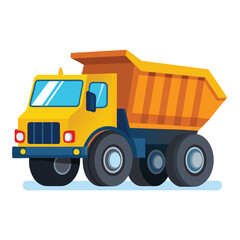Naklejka premium dump truck isolated on white background