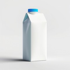White milk pack, blank design packaging mockup, isolated on a white background
