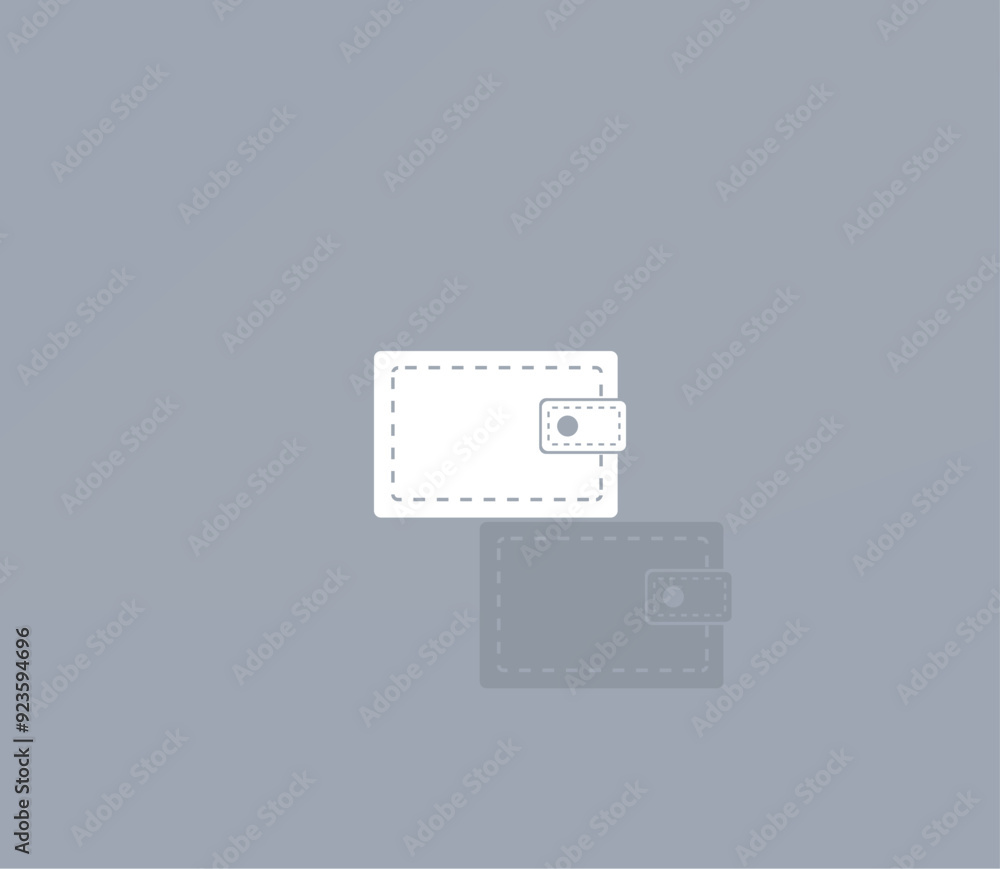 Poster vector icon of white color with shadow on gray background