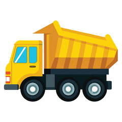 dump truck isolated on white background