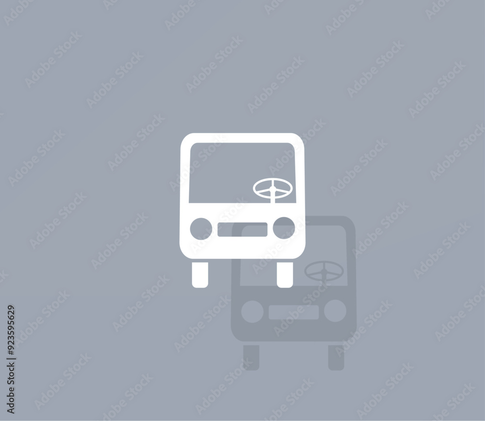 Aufkleber vector icon of white color with shadow on gray background