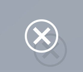 Obraz premium Vector icon of white color with shadow on gray background