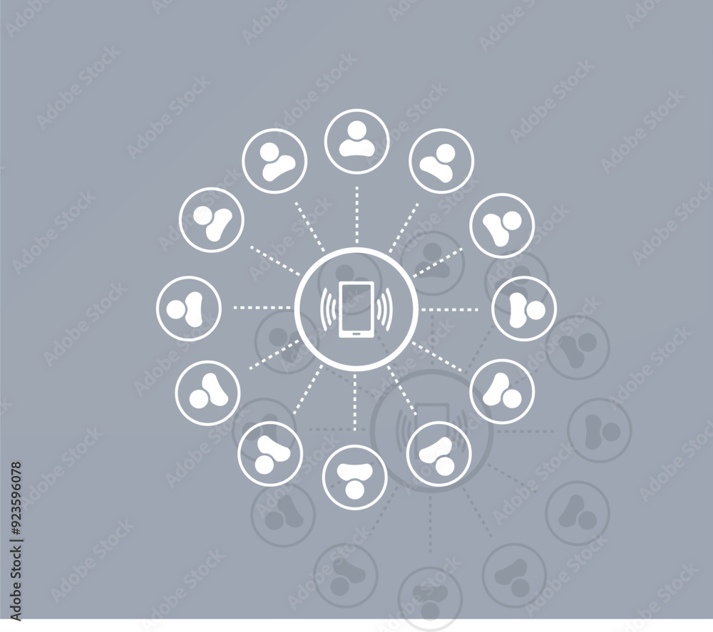 Poster vector icon of white color with shadow on gray background