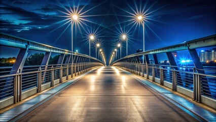 Empty bridge in cool light, bridge, empty, architectural, structure, isolated, urban, desolate, eerie, cold, gloomy