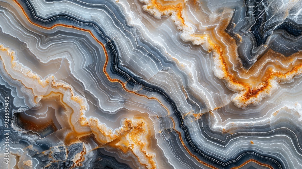 Poster agate rock formation displaying intricate patterns in earthy tones and smooth textures