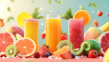 Juicy Journeys: Freshly Squeezed Adventures in the Juice Aisle - Quench your thirst with a selection of fresh juices, offering a taste of fruity adventures