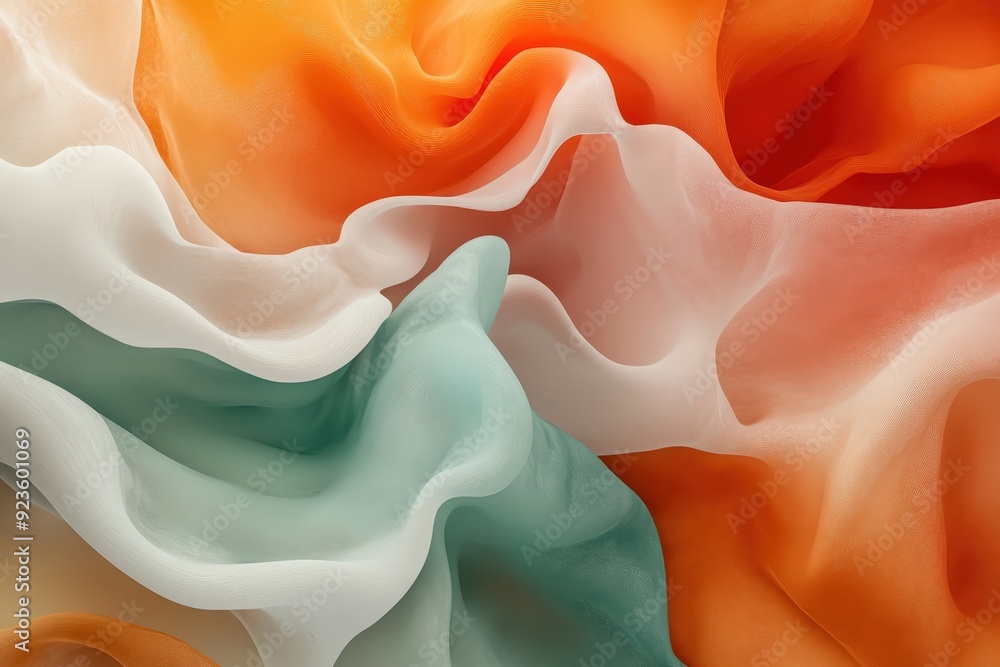 Poster captivating swirls: a dance of colorful textures and flowing forms in a surreal tapestry of light an