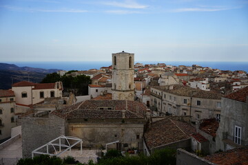 Monte Sant'Angelo cathedral tower, Puglia, Italy