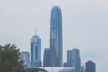 Naklejka premium June 4 2015 the Hong Kong Central scape after sunset