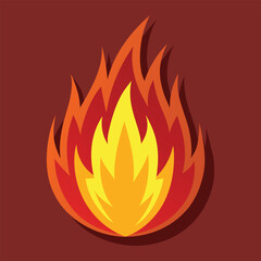 Fire flame vector icon.