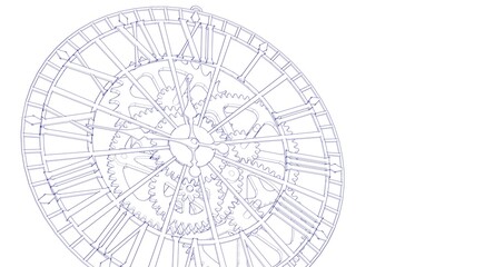 clock graphic symbol 3d illustration	
