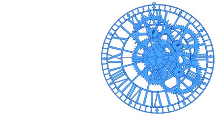 clock graphic symbol 3d illustration	
