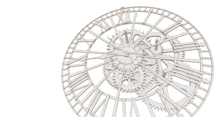 clock graphic symbol 3d illustration	
