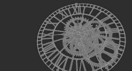 clock graphic symbol 3d illustration	
